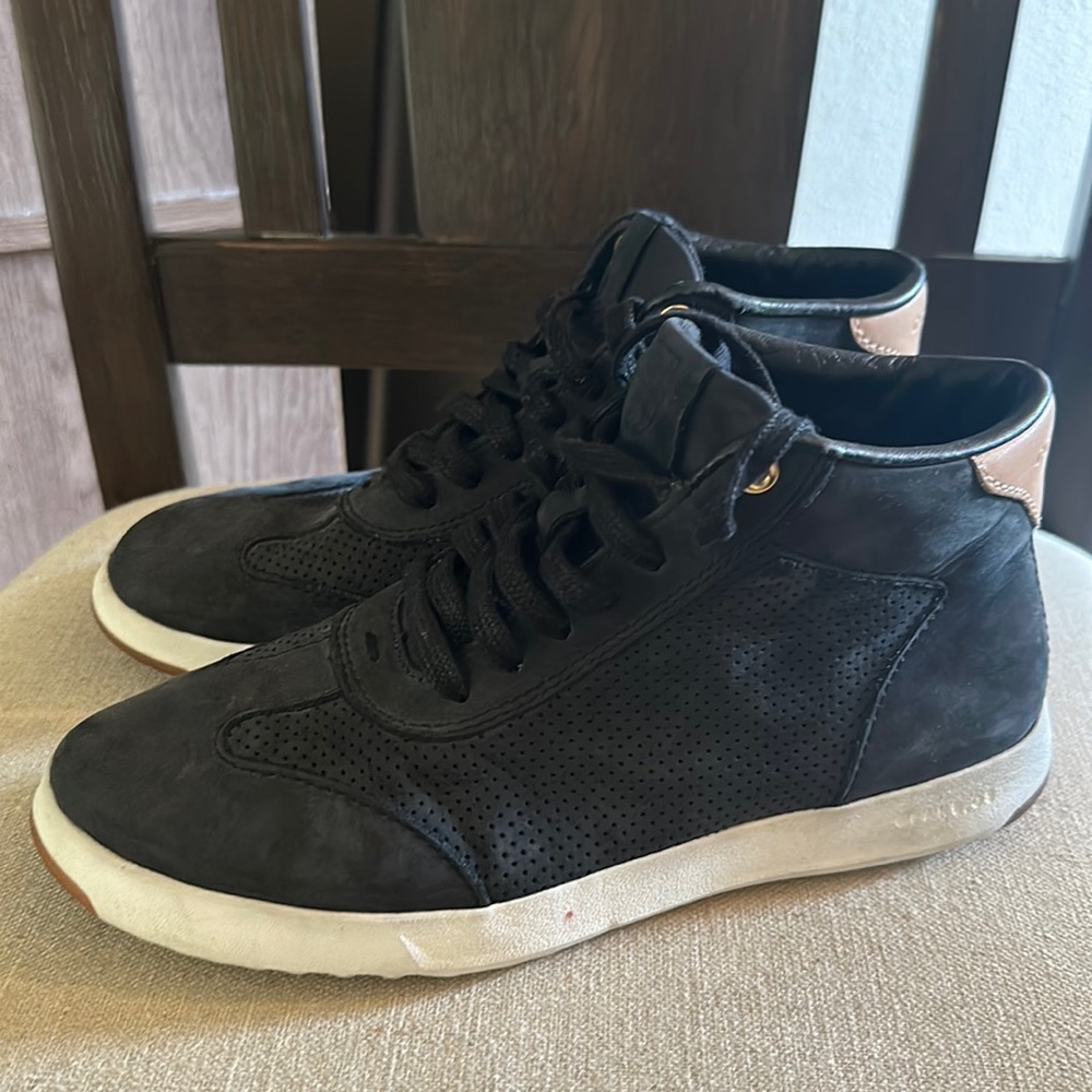 Cole Haan Women’s Grandpro Suede High Top Sneakers Black Size 6.5